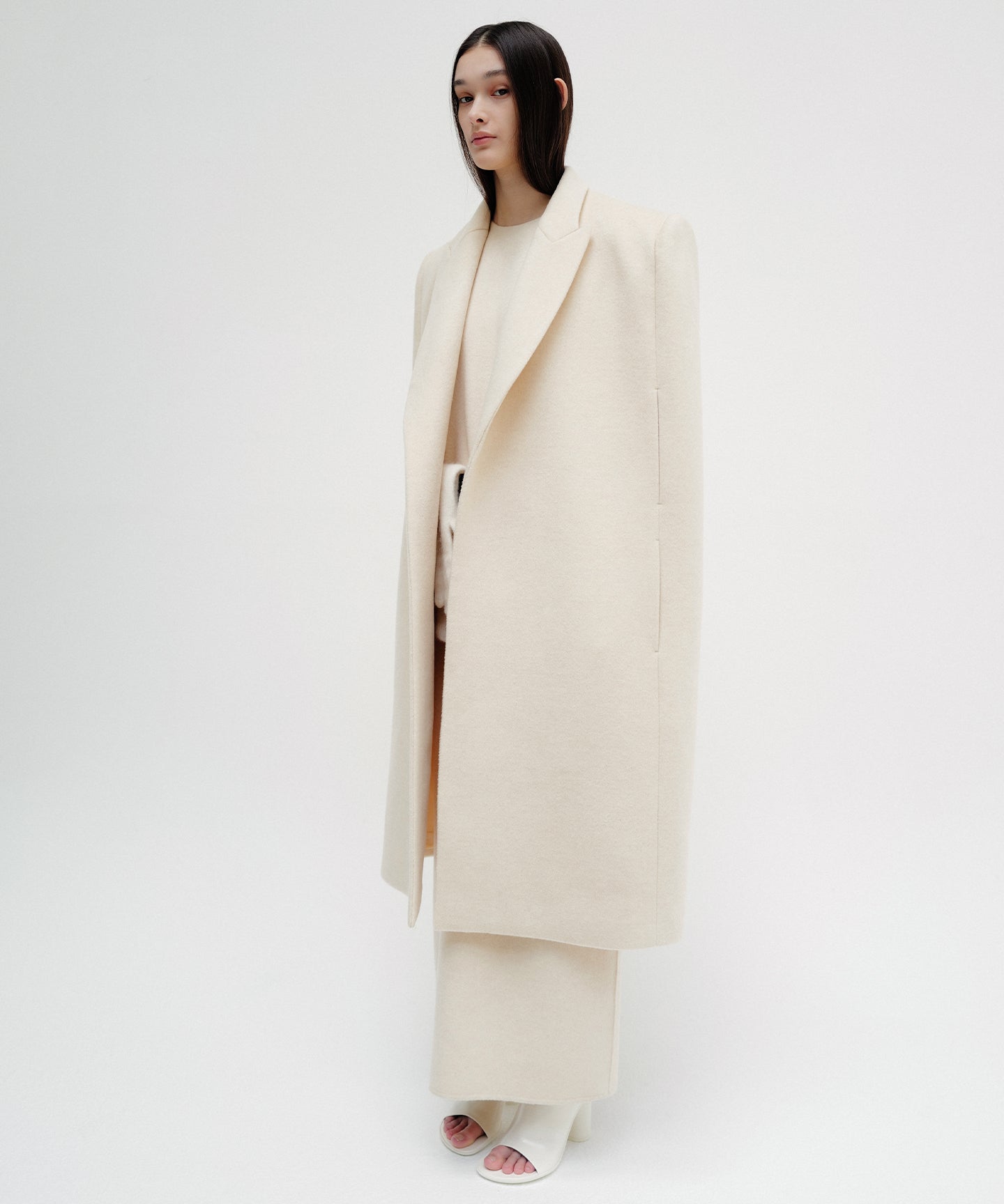 WOOL CASHMERE REVER WITH CLEAR / DRESS