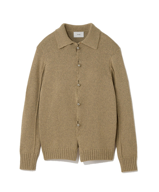 GIMA COTTON SILK WASHI / POLO KNIT CARDIGAN