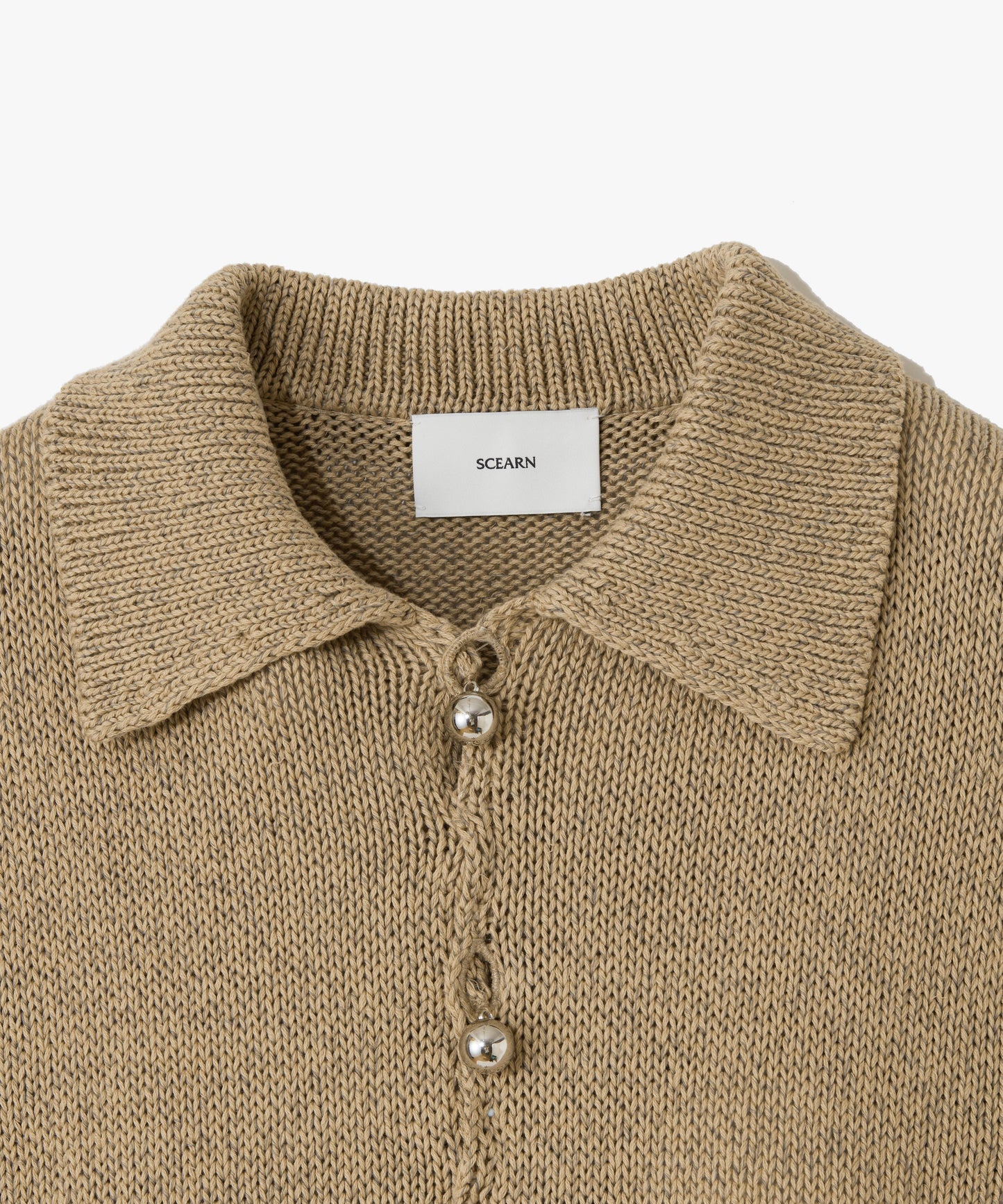 GIMA COTTON SILK WASHI / POLO KNIT CARDIGAN