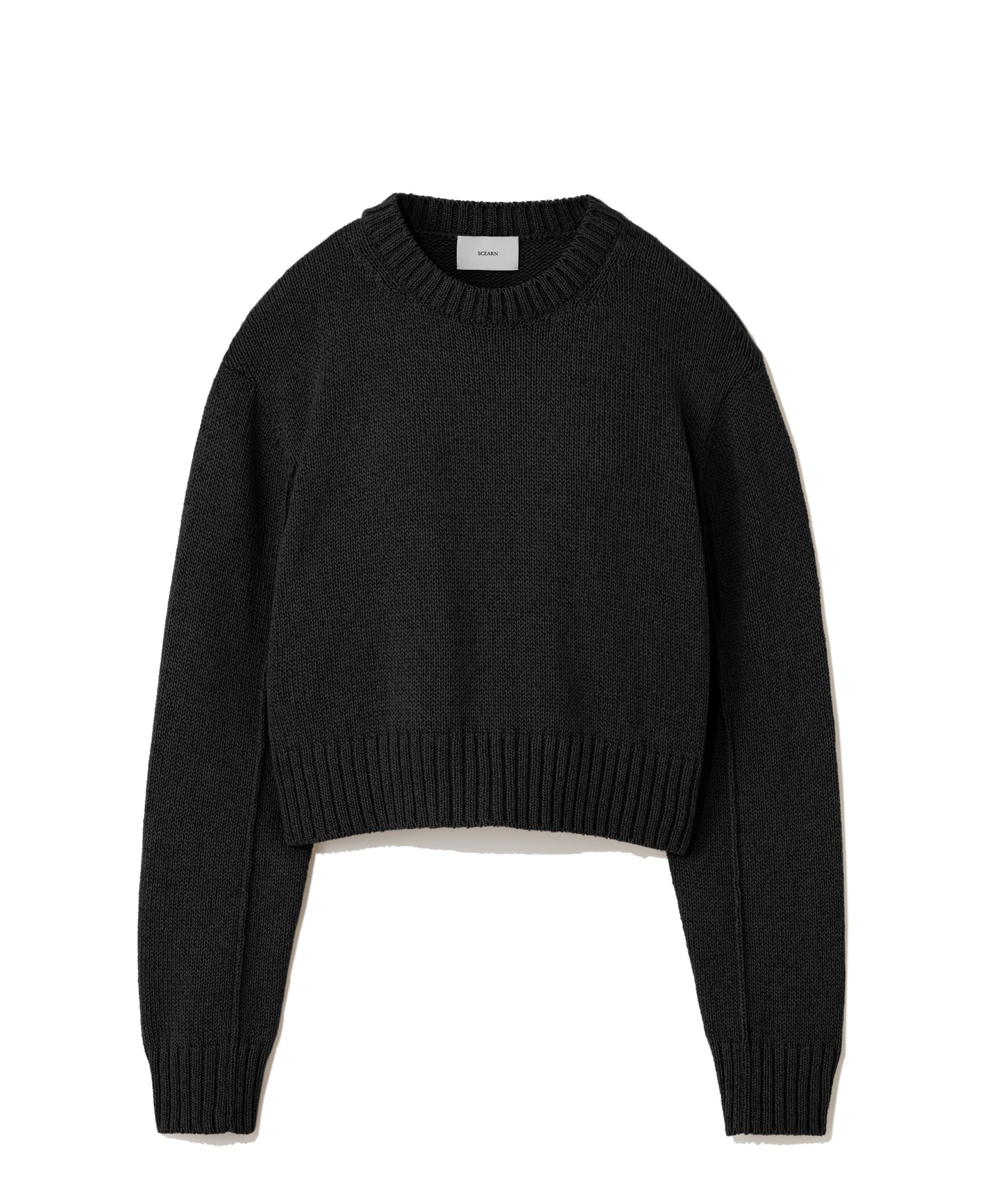 GIMA COTTON SILK WASHI / CROPPED CREWNECK SWEATER