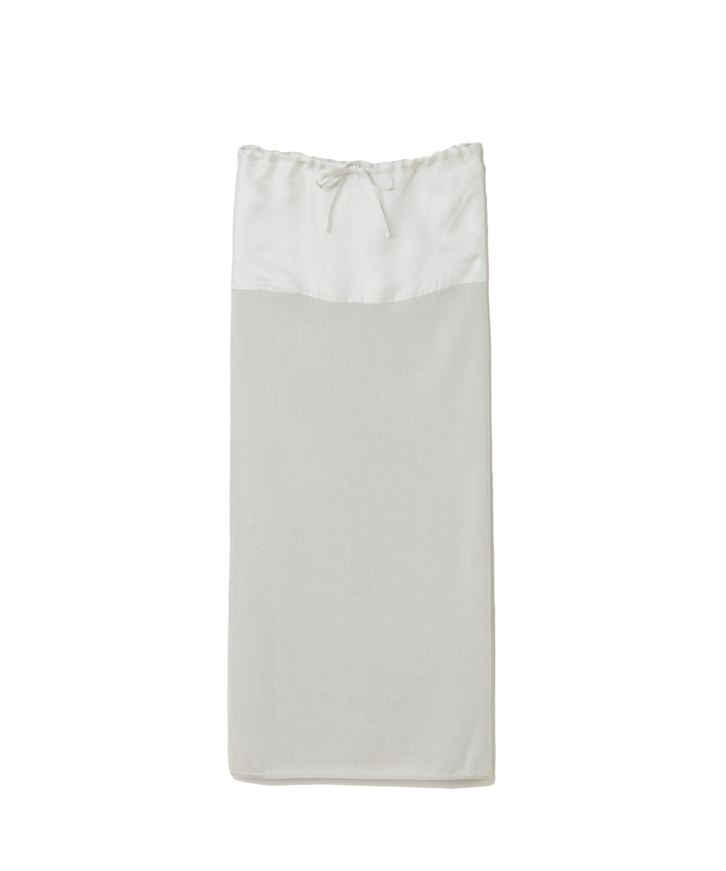 SILK COTTON / BLOCKING KNIT SKIRT