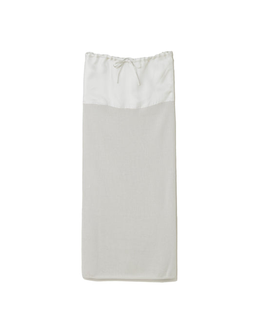 SILK COTTON / BLOCKING KNIT SKIRT