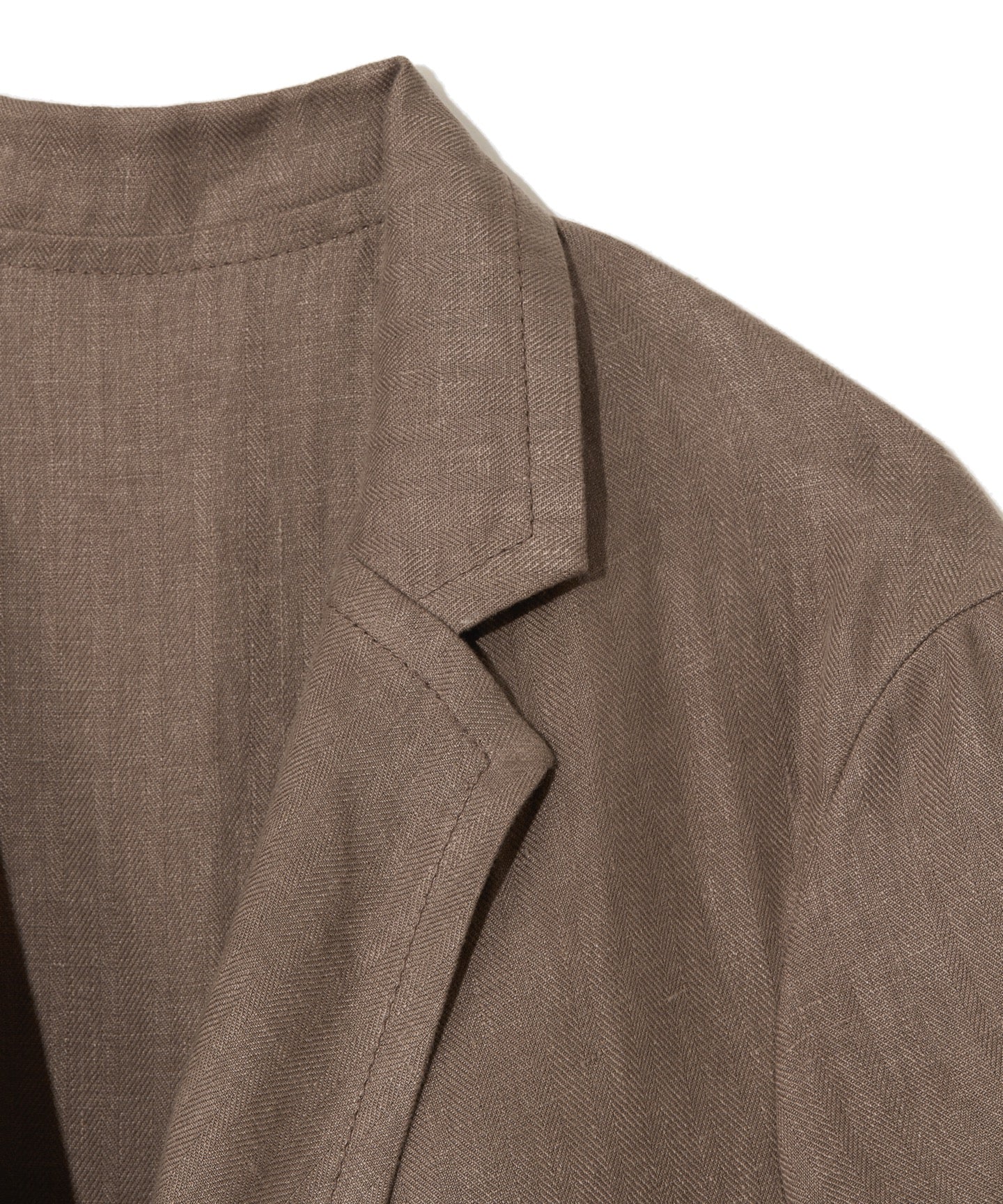 LINEN HERRINGBONE / DRAPEFRONT HALFSLEEVE JACKET