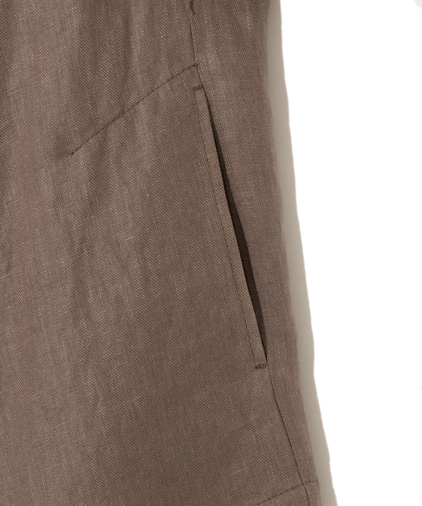 LINEN HERRINGBONE / DRAPEFRONT HALFSLEEVE JACKET