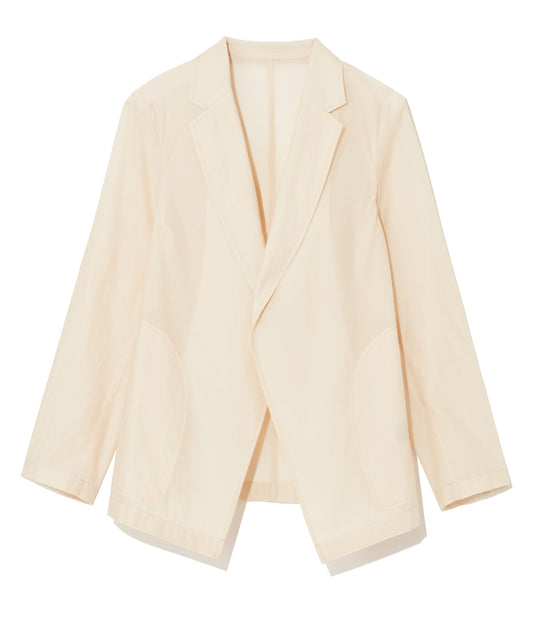 WOOL NYLON POPLIN / DRAPEFRONT JACKET