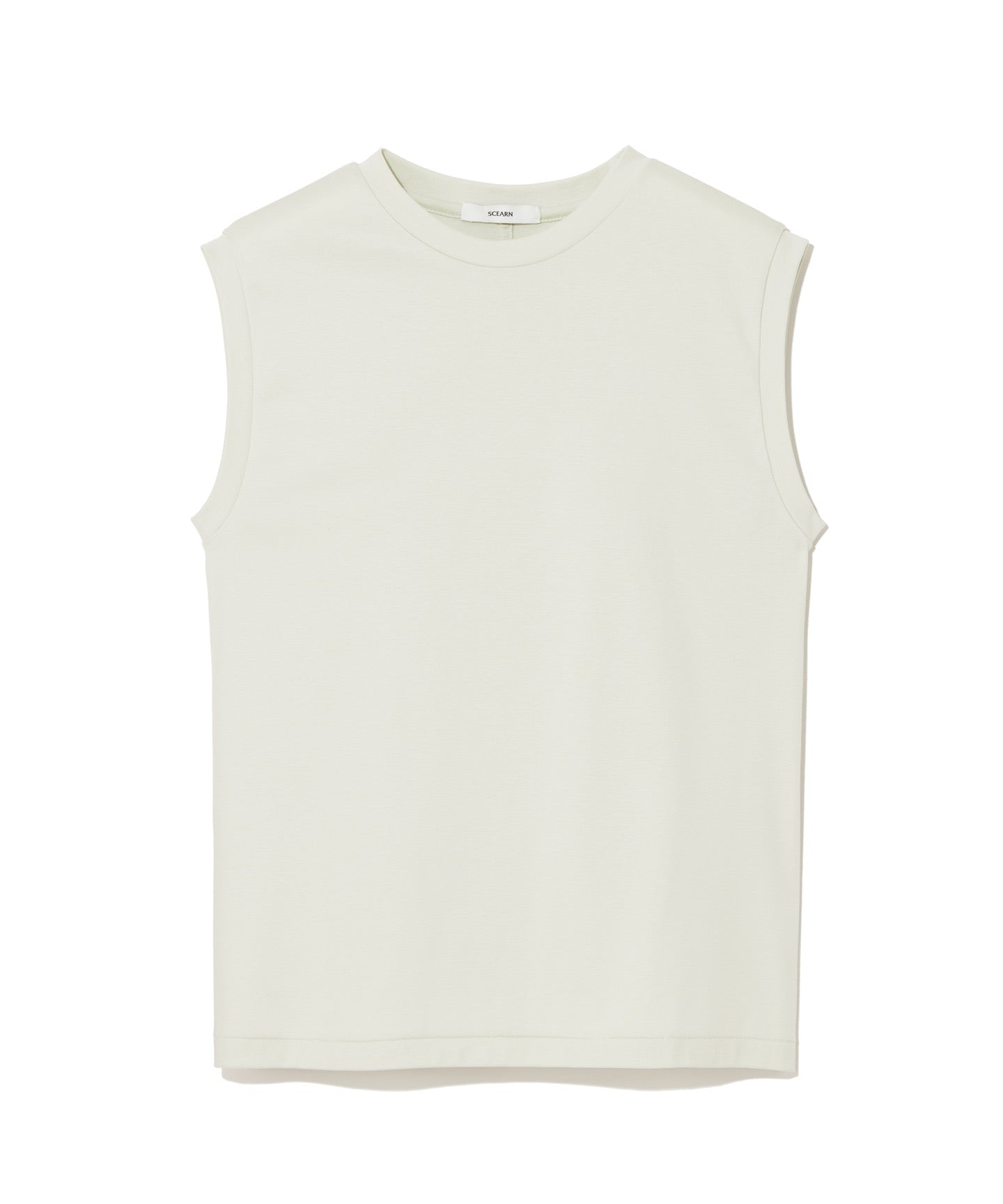 COTTON JERSEY / RD NK SLEEVELESS