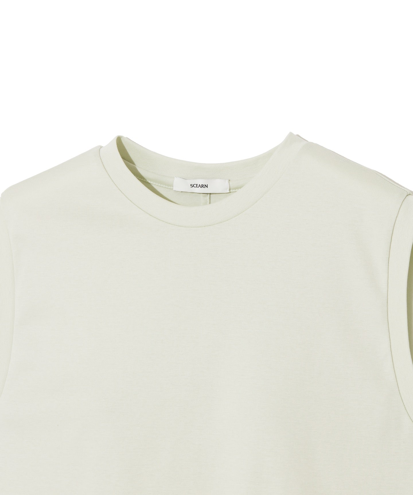 COTTON JERSEY / RD NK SLEEVELESS