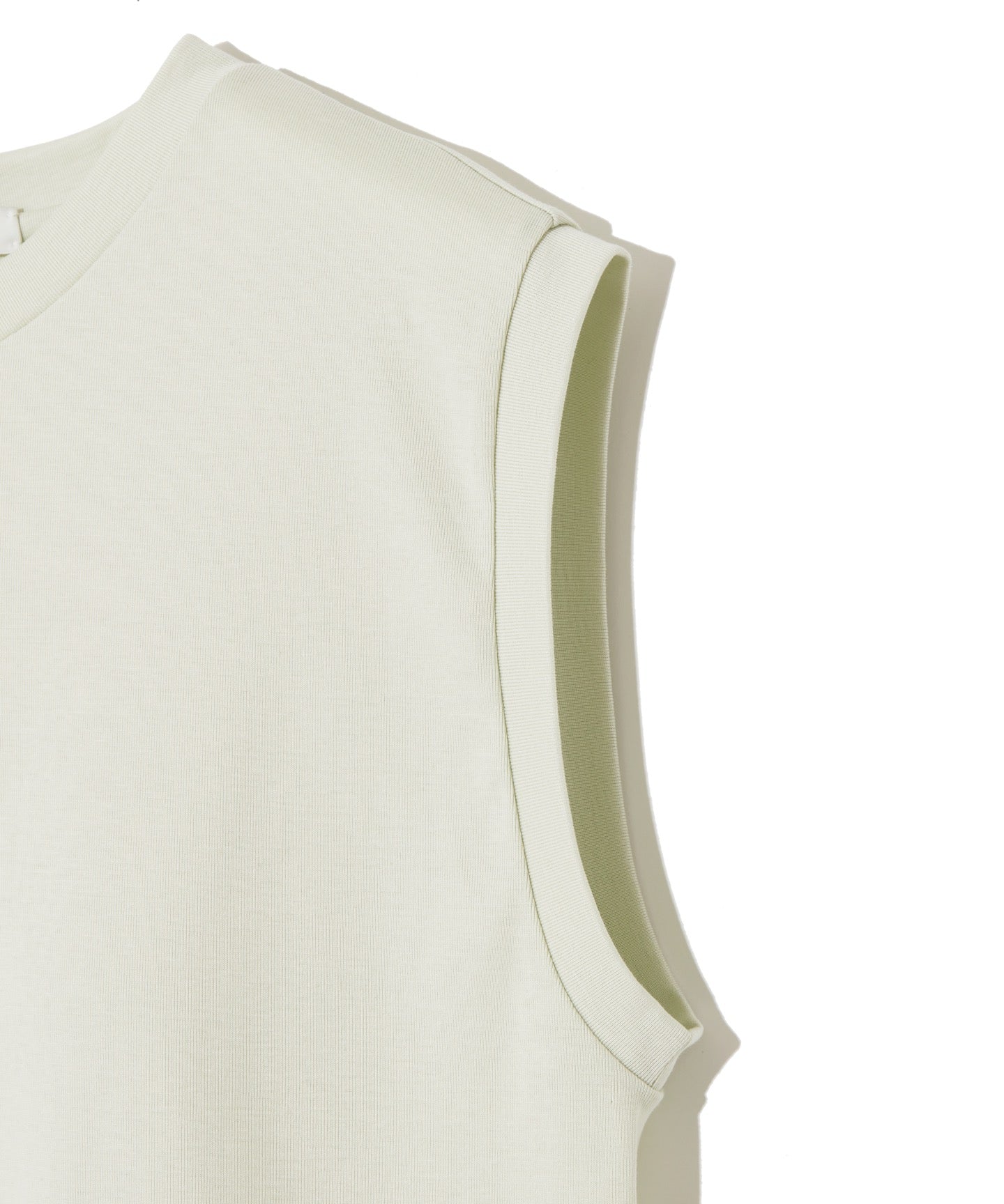 COTTON JERSEY / RD NK SLEEVELESS