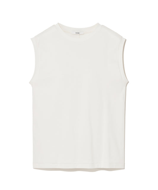 COTTON JERSEY / RD NK SLEEVELESS