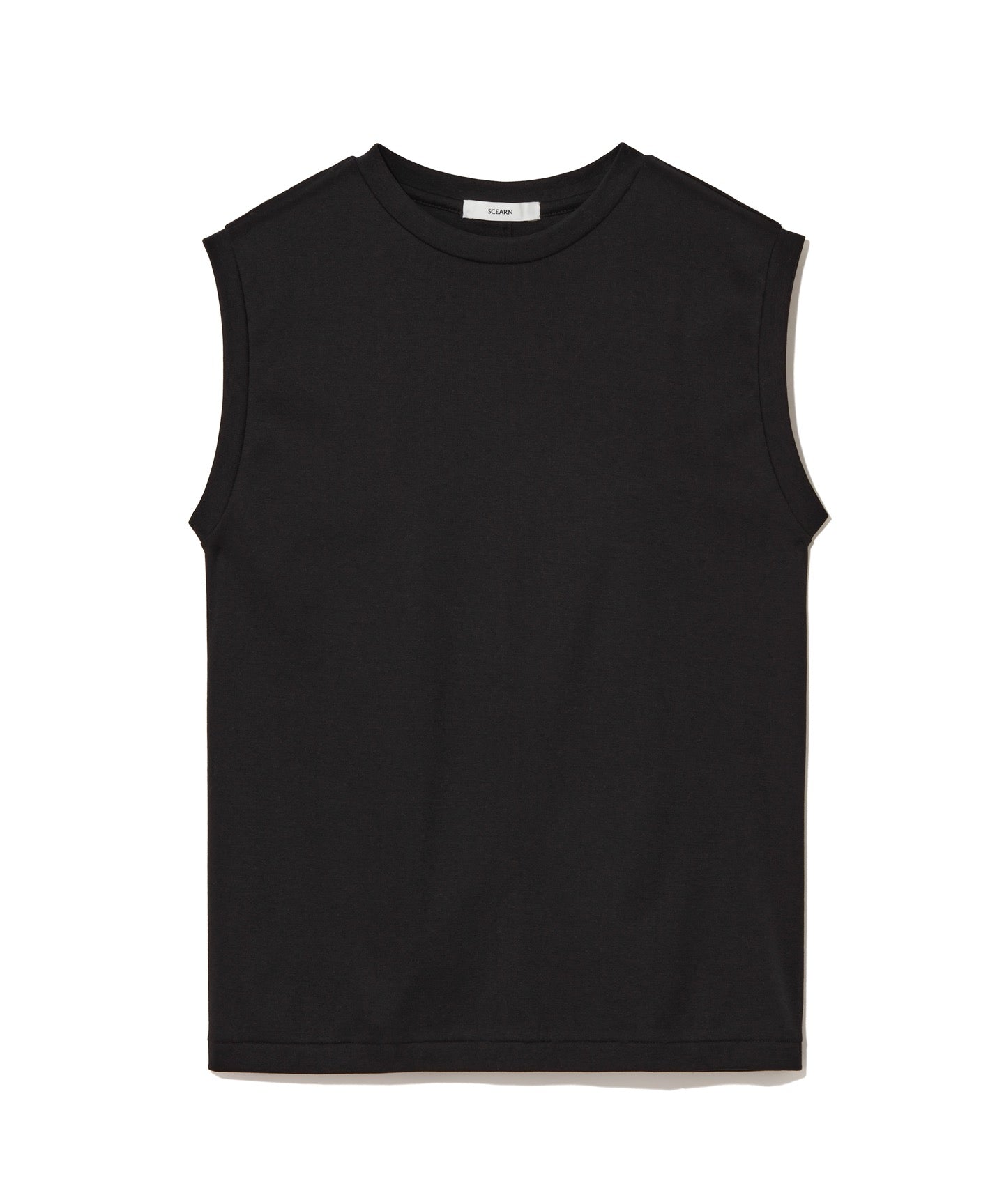 COTTON JERSEY / RD NK SLEEVELESS