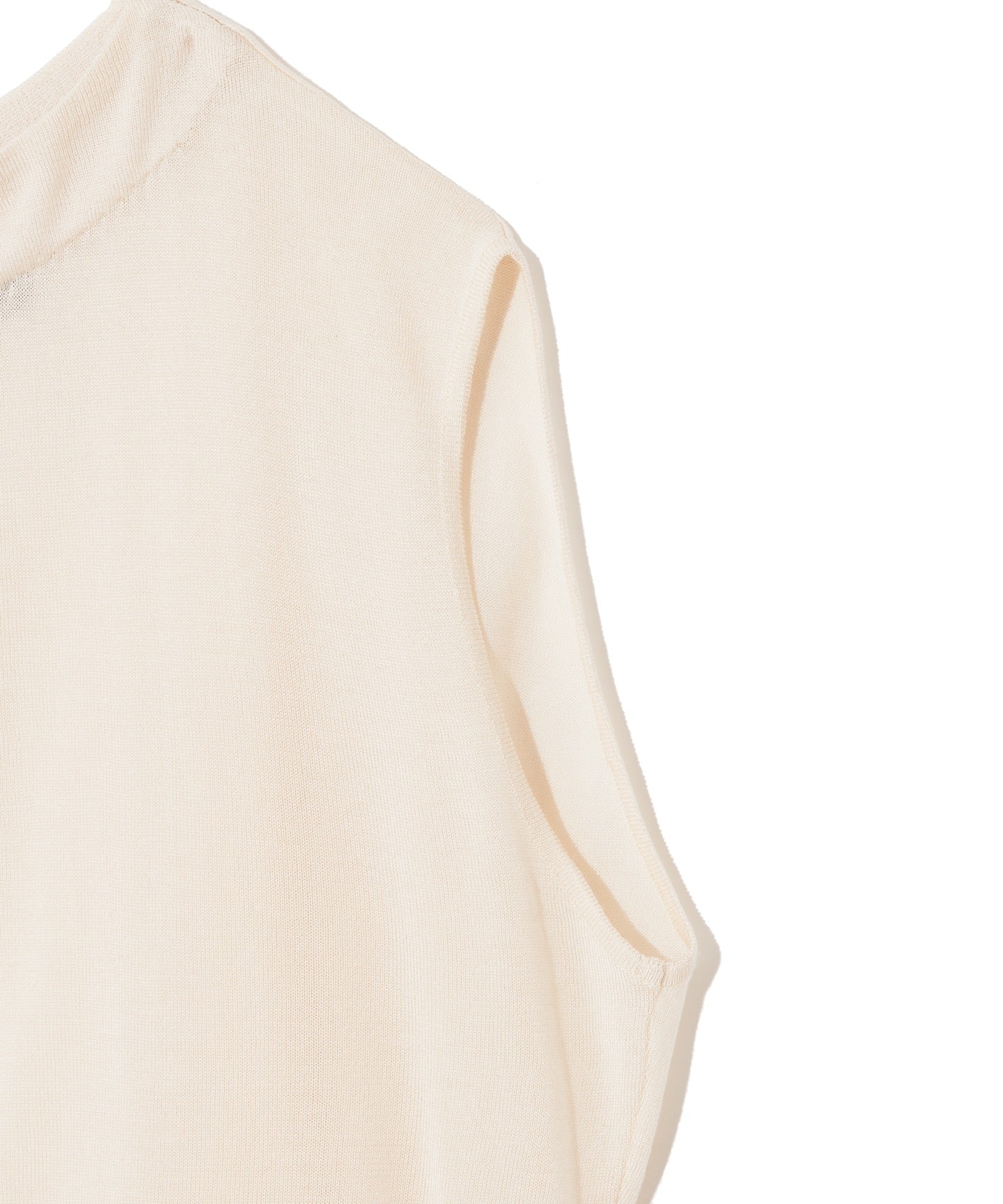 SILK RAYON / RD NK SLEEVELESS