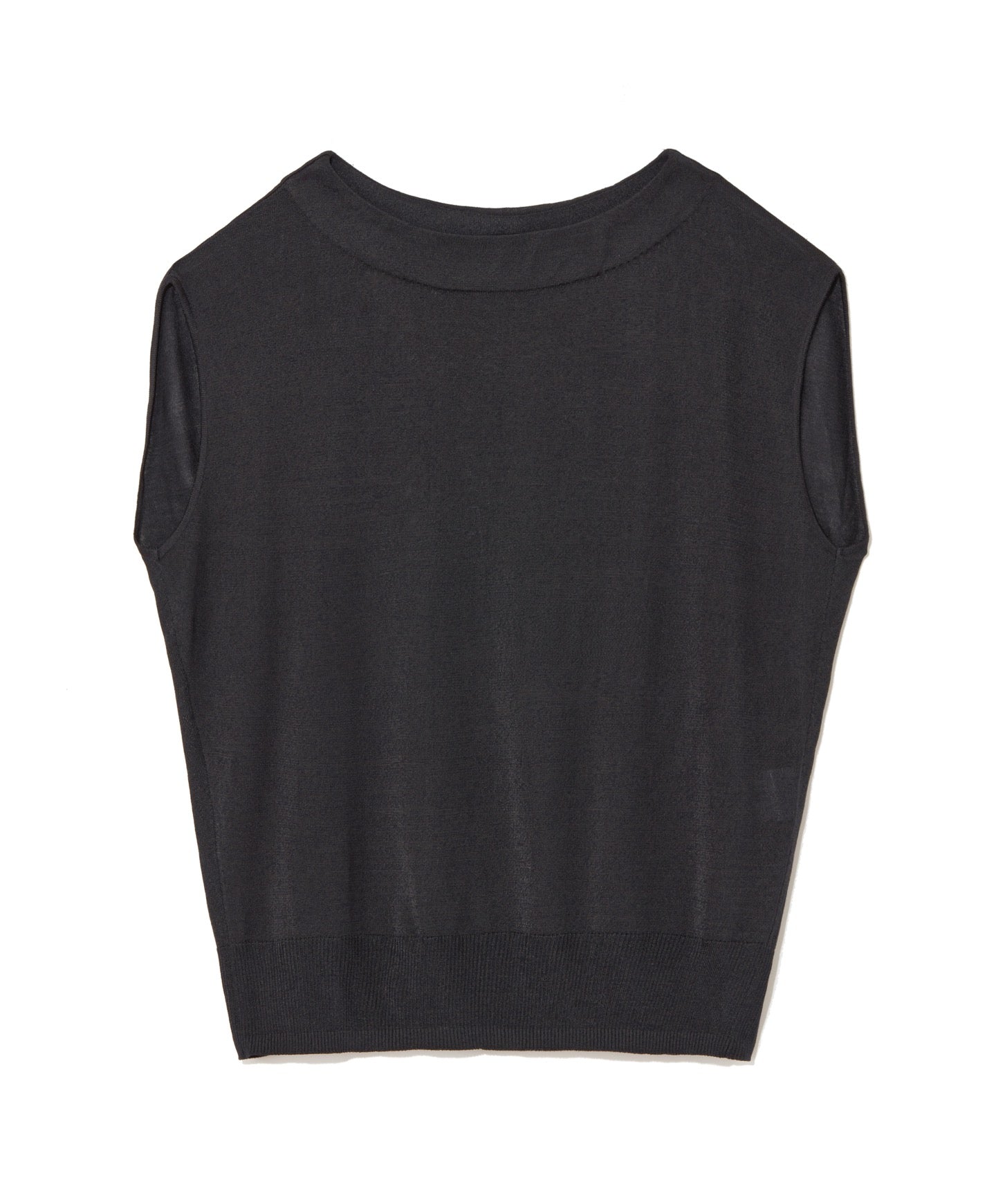 SILK RAYON / RD NK SLEEVELESS