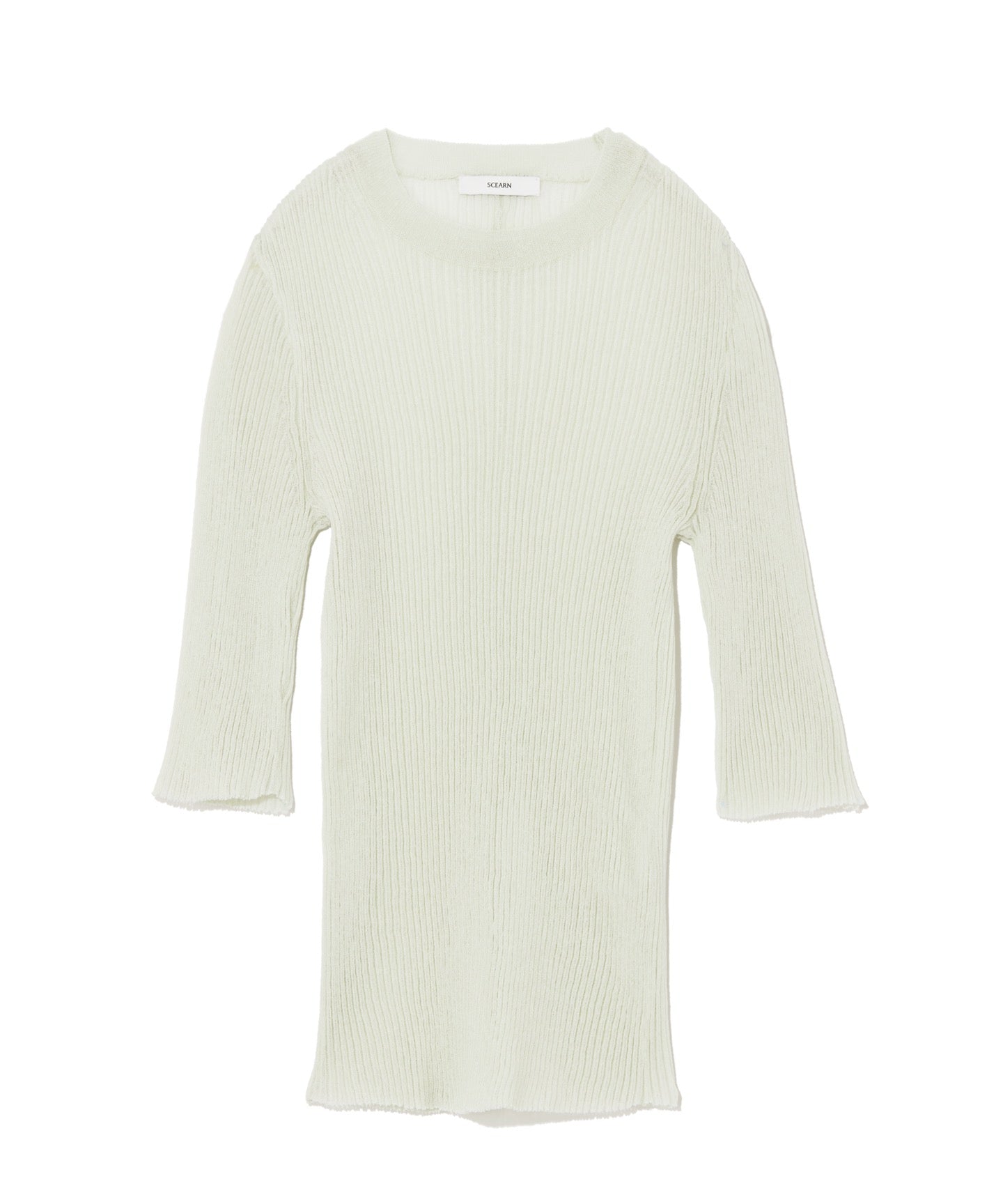 SHEER RIB / RD NK SHORTSLEEVE