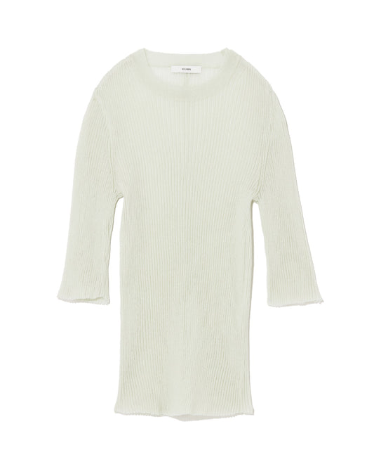 SHEER RIB / RD NK SHORTSLEEVE