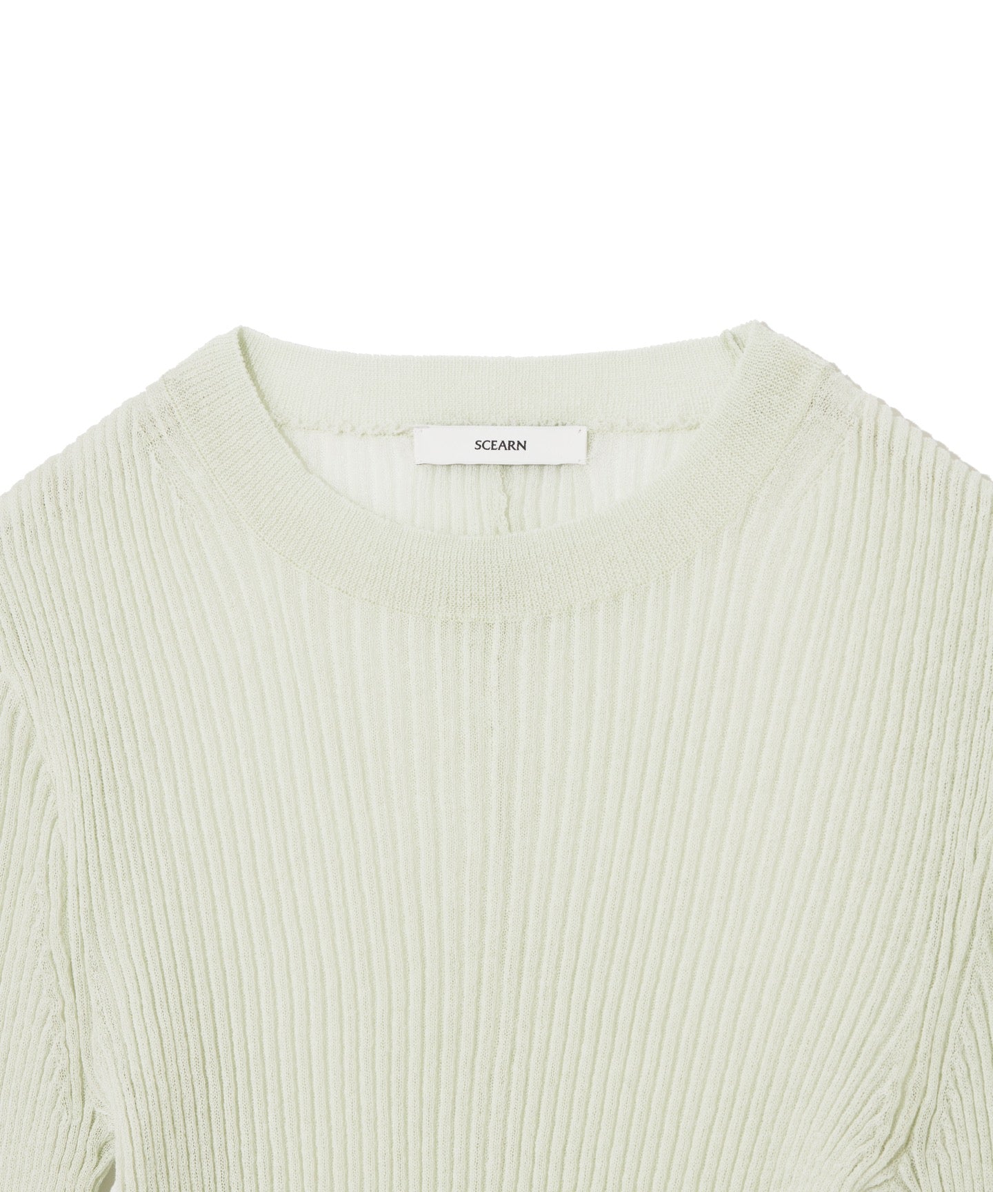 SHEER RIB / RD NK SHORTSLEEVE