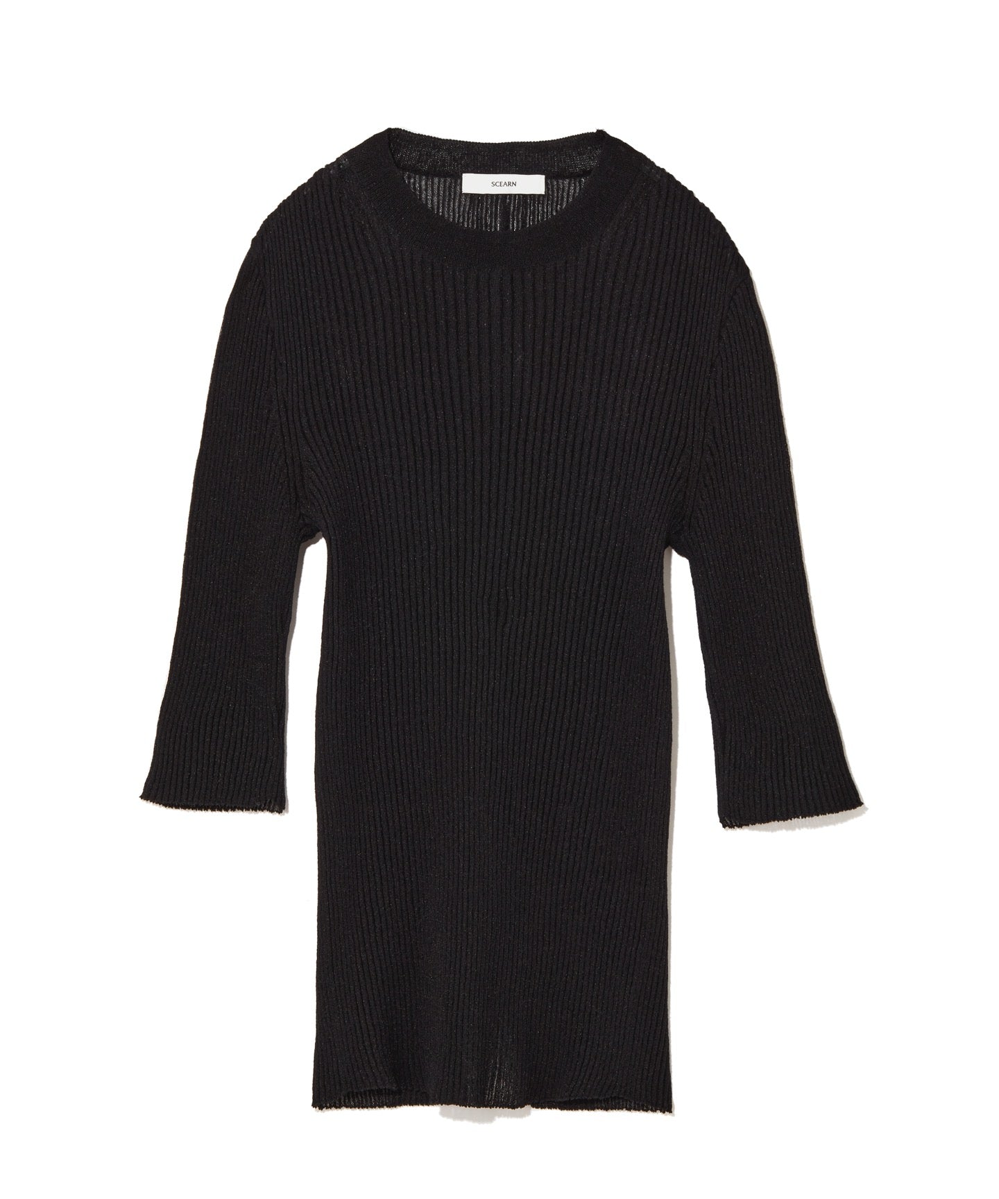 SHEER RIB / RD NK SHORTSLEEVE