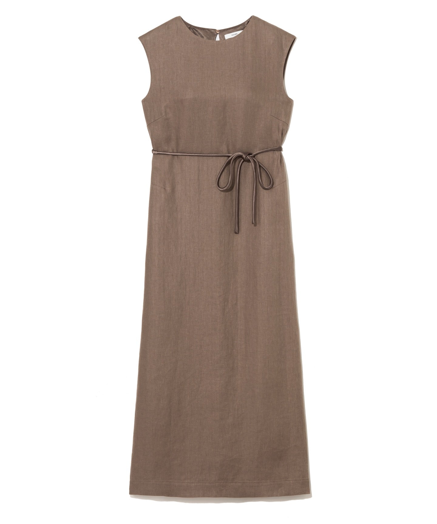 LINEN HERRINGBONE / I LINE LONG DRESS