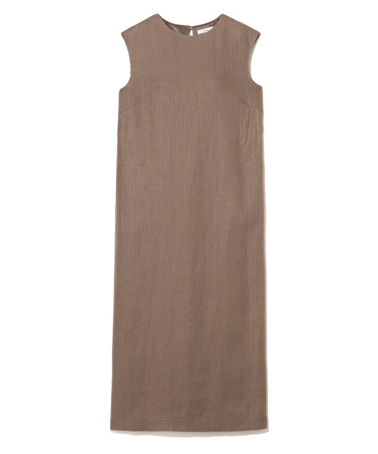LINEN HERRINGBONE / I LINE LONG DRESS
