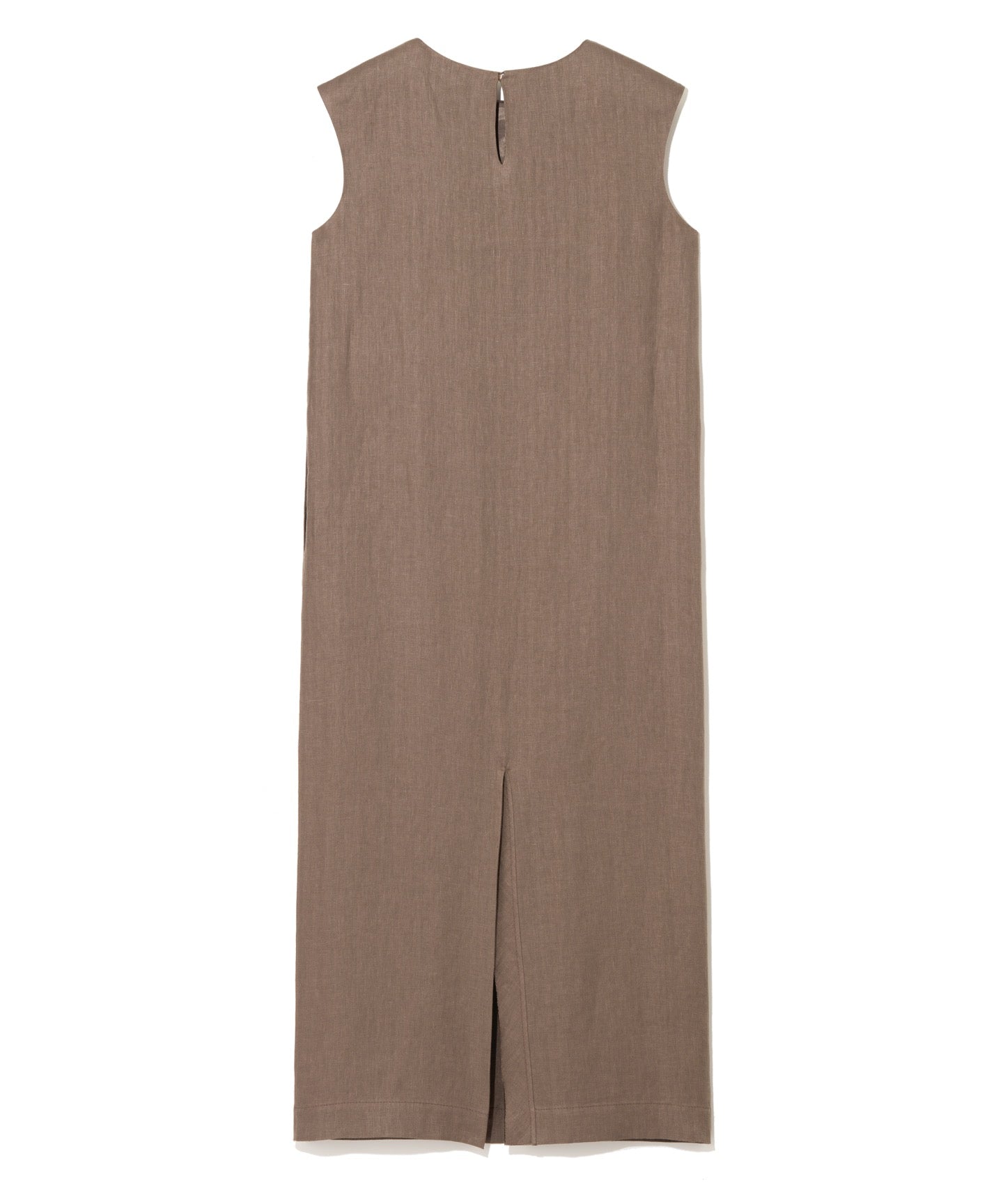 LINEN HERRINGBONE / I LINE LONG DRESS
