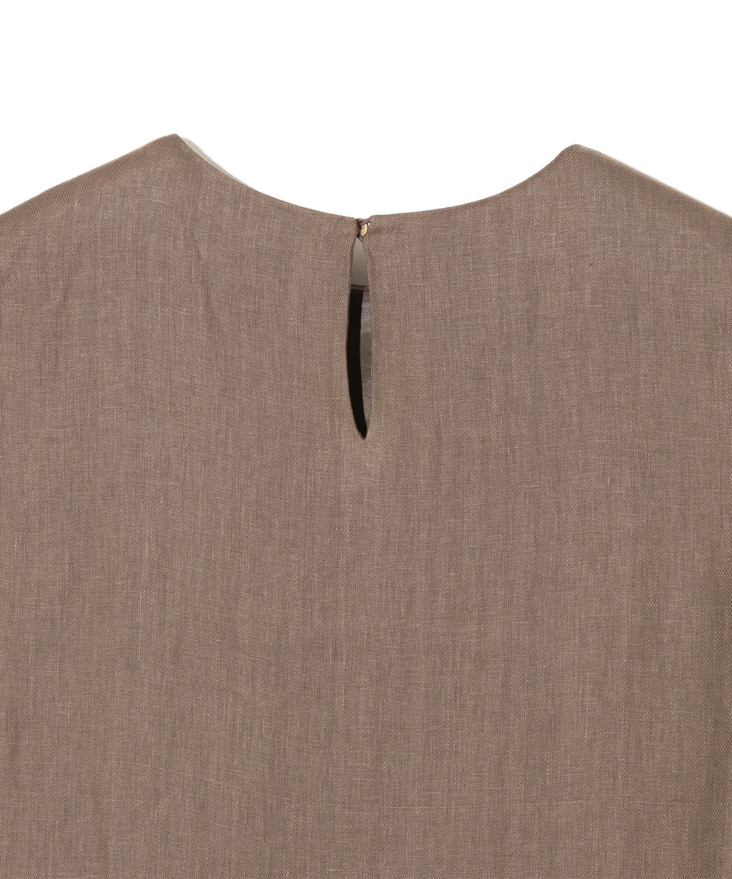 LINEN HERRINGBONE / I LINE LONG DRESS