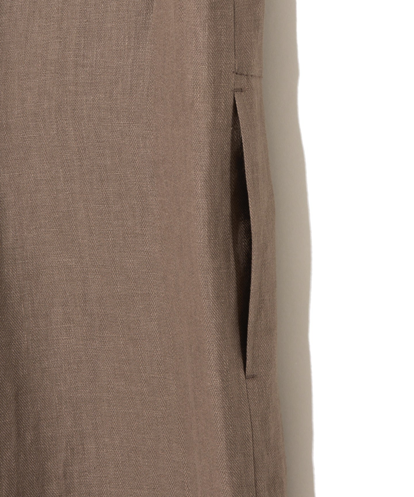 LINEN HERRINGBONE / I LINE LONG DRESS