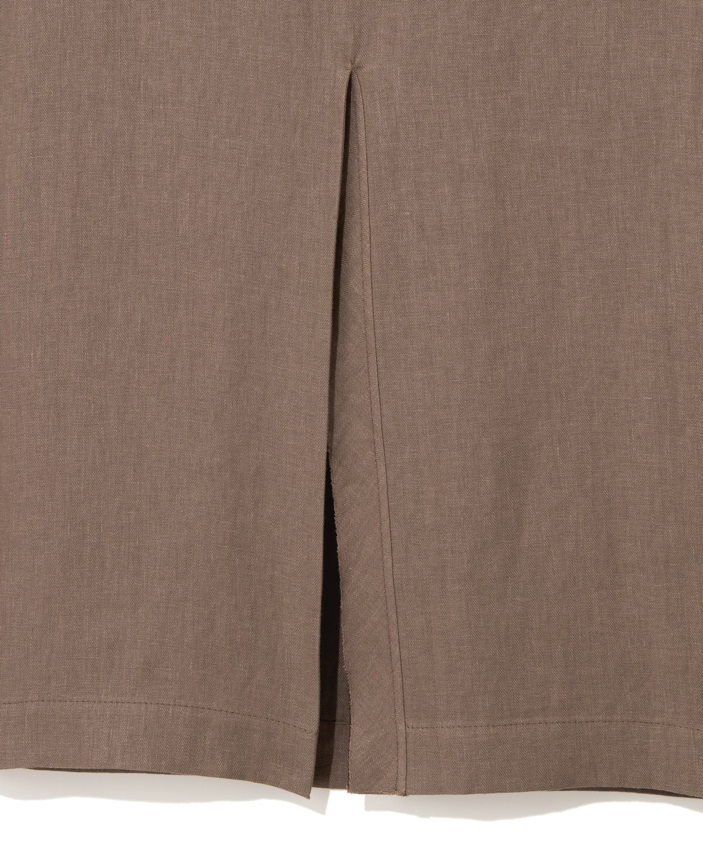 LINEN HERRINGBONE / I LINE LONG DRESS