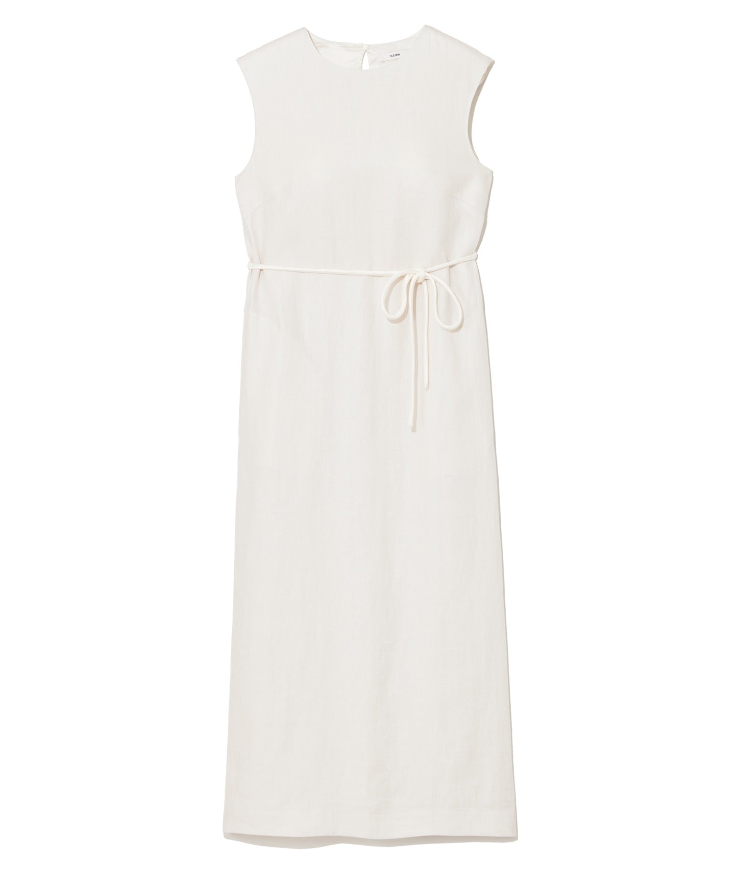 LINEN HERRINGBONE / I LINE LONG DRESS