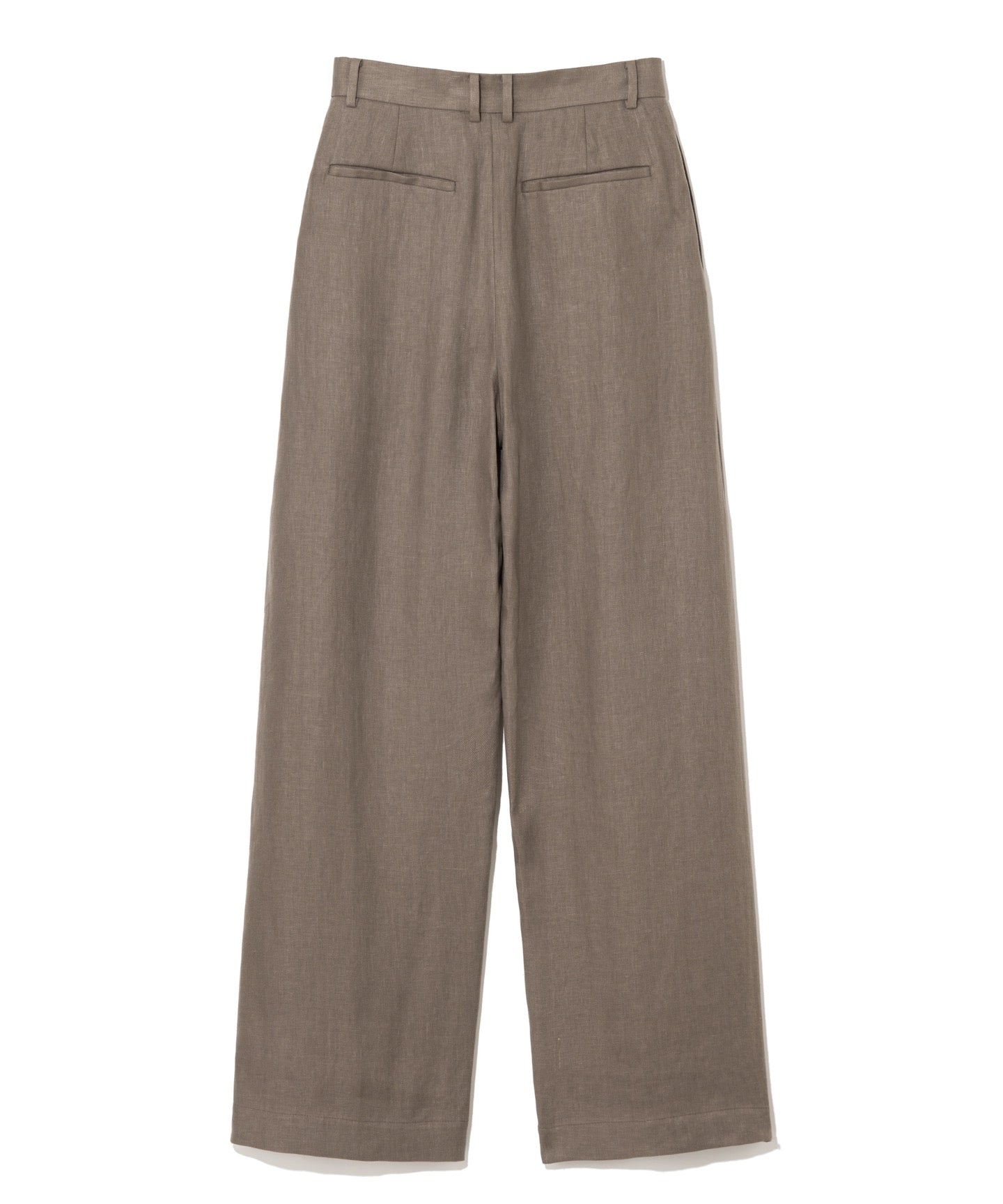LINEN HERRINGBONE / DOUBLE PLEATED TSUTSUMU PANTS