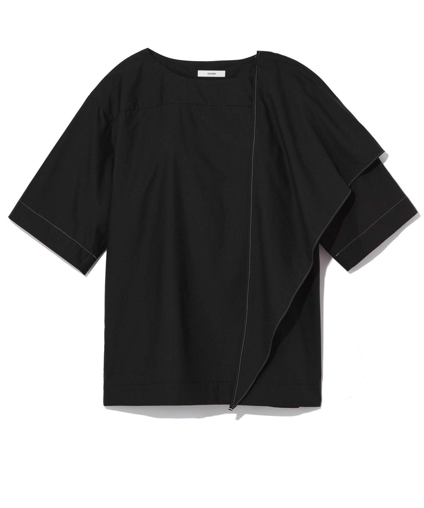COTTON SILK TYPEWRITER / T-TOP with SCARF