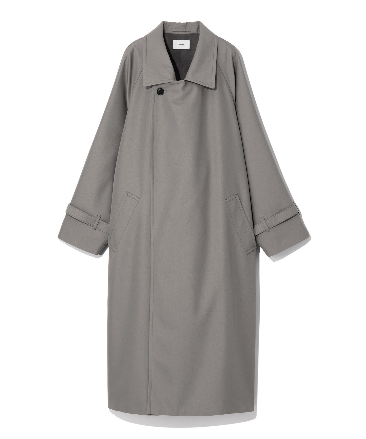 COTTON POLYESTER GABARDINE / WRAP MINIMAL TRENCH COAT