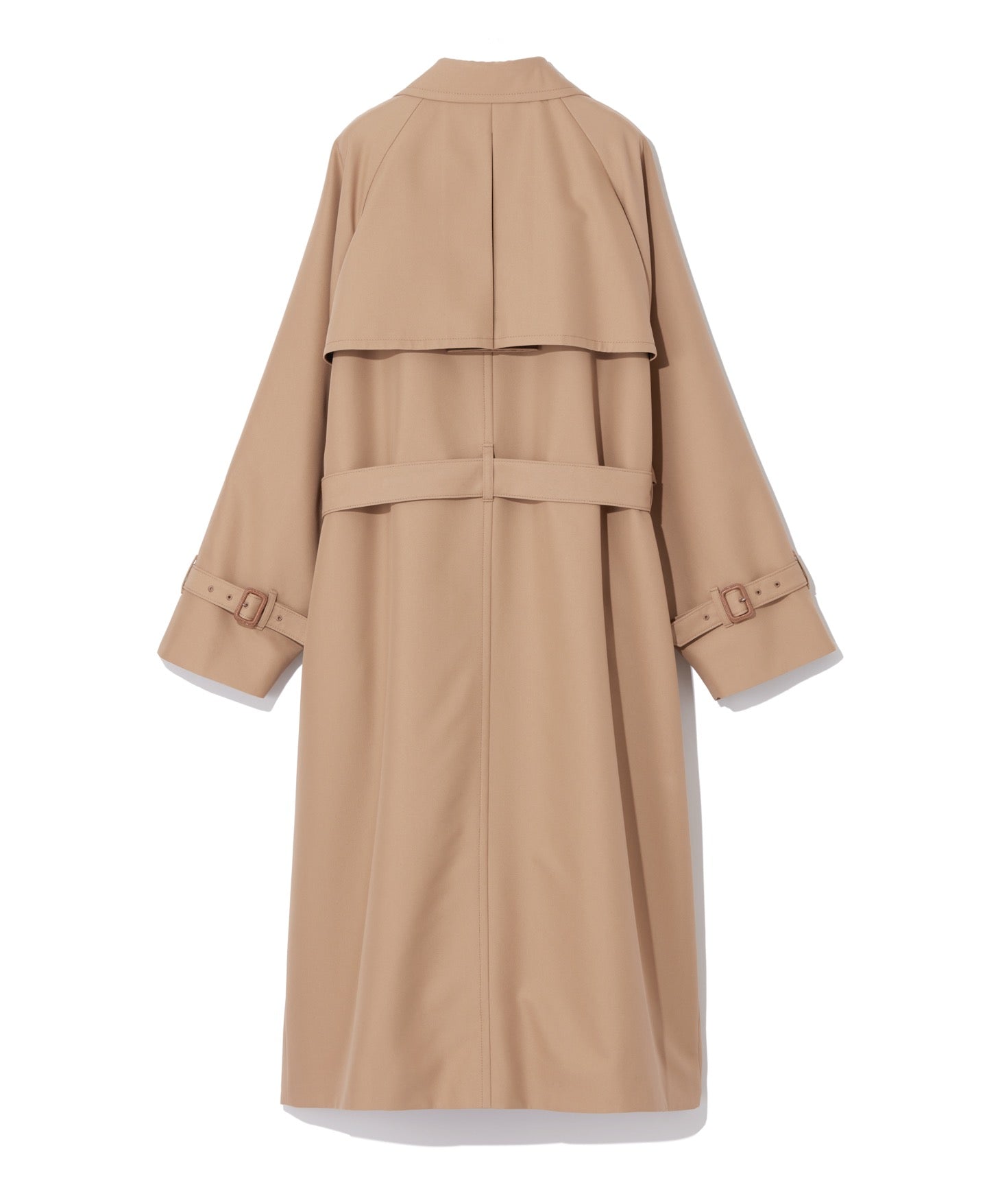 COTTON POLYESTER GABARDINE / WRAP MINIMAL TRENCH COAT
