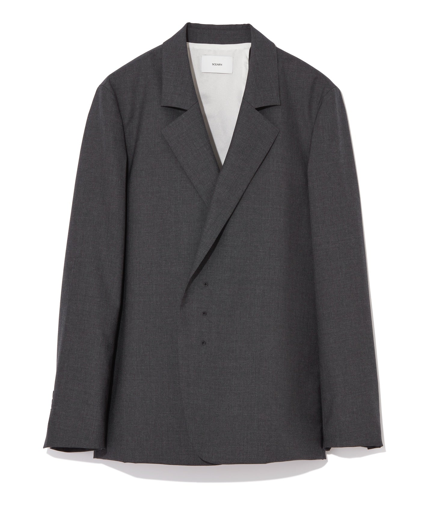 WOOL TROPICAL / BACK SLIT JACKET with BROOCH