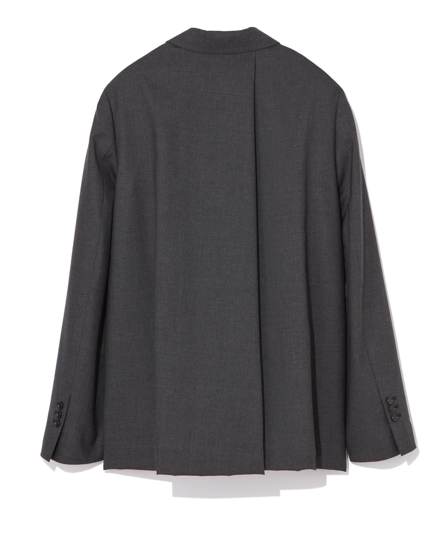 WOOL TROPICAL / BACK SLIT JACKET with BROOCH