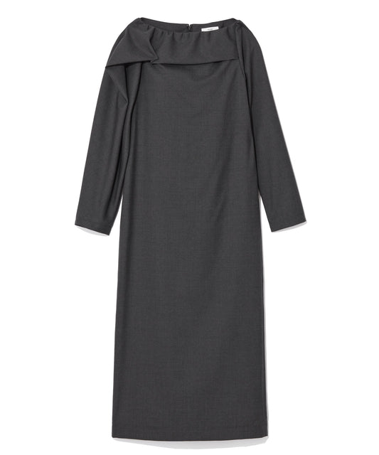 WOOL TROPICAL / DRAPE CONTINUED DRESS