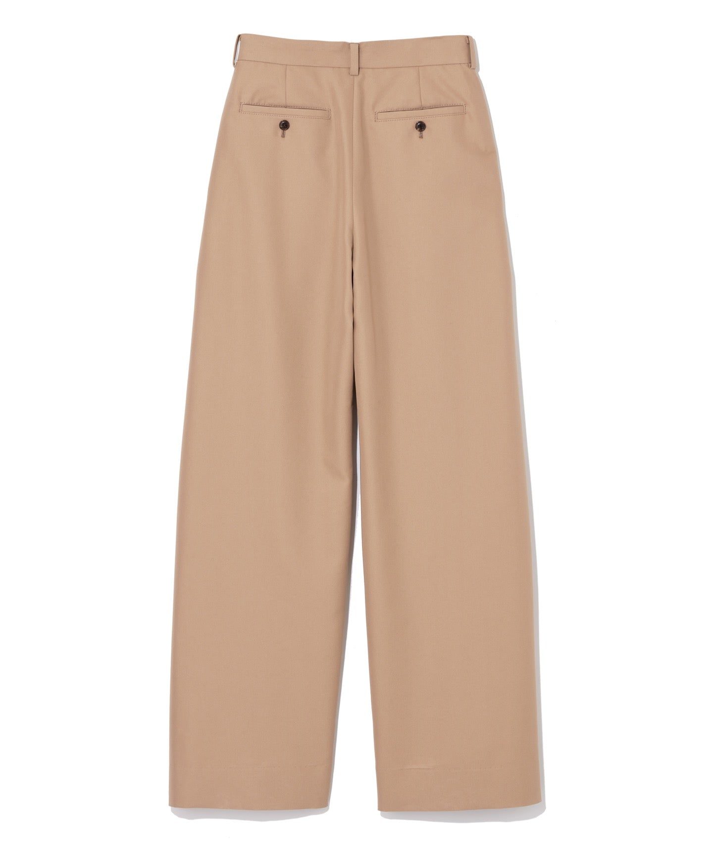 COTTON POLYESTER GABARDINE / DOUBLE PLEATED TSUTSUMU PANTS