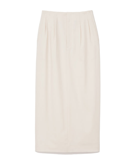 WORSTED TROPICAL / TUCKED SKIRT