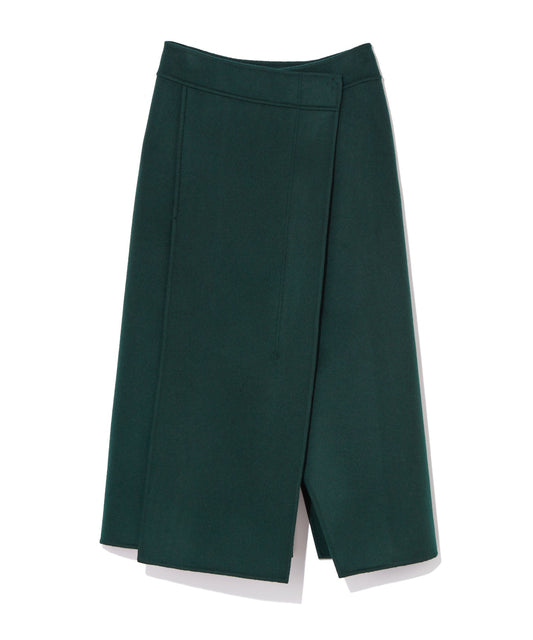 WOOL CASHMERE REVER / STRAIGHT CUT SKIRT