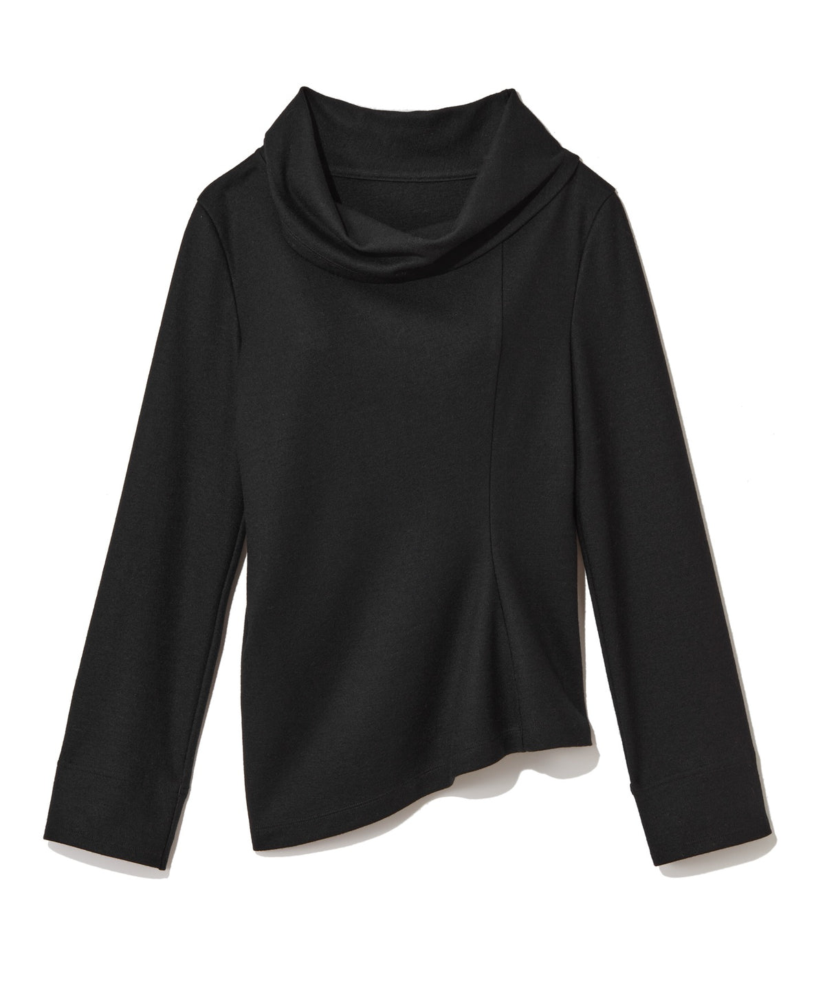 WOOL JERSEY / NUANCE DRAPED NECK JERSEY BLOUSE