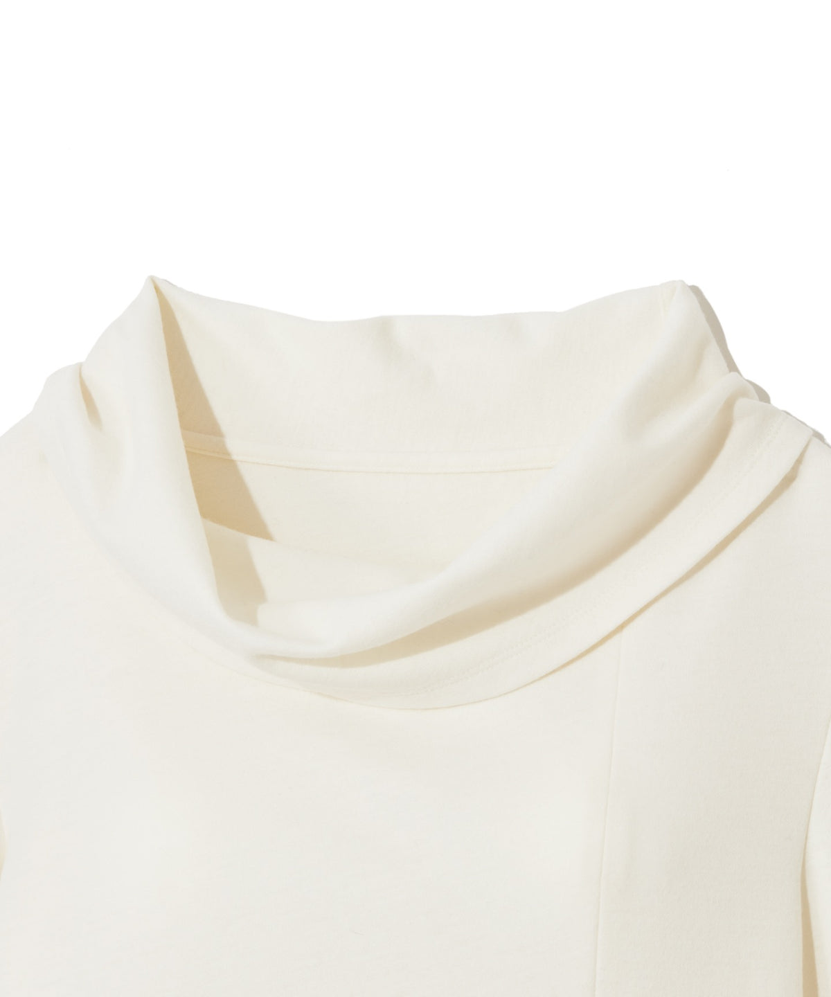 WOOL JERSEY / NUANCE DRAPED NECK JERSEY BLOUSE