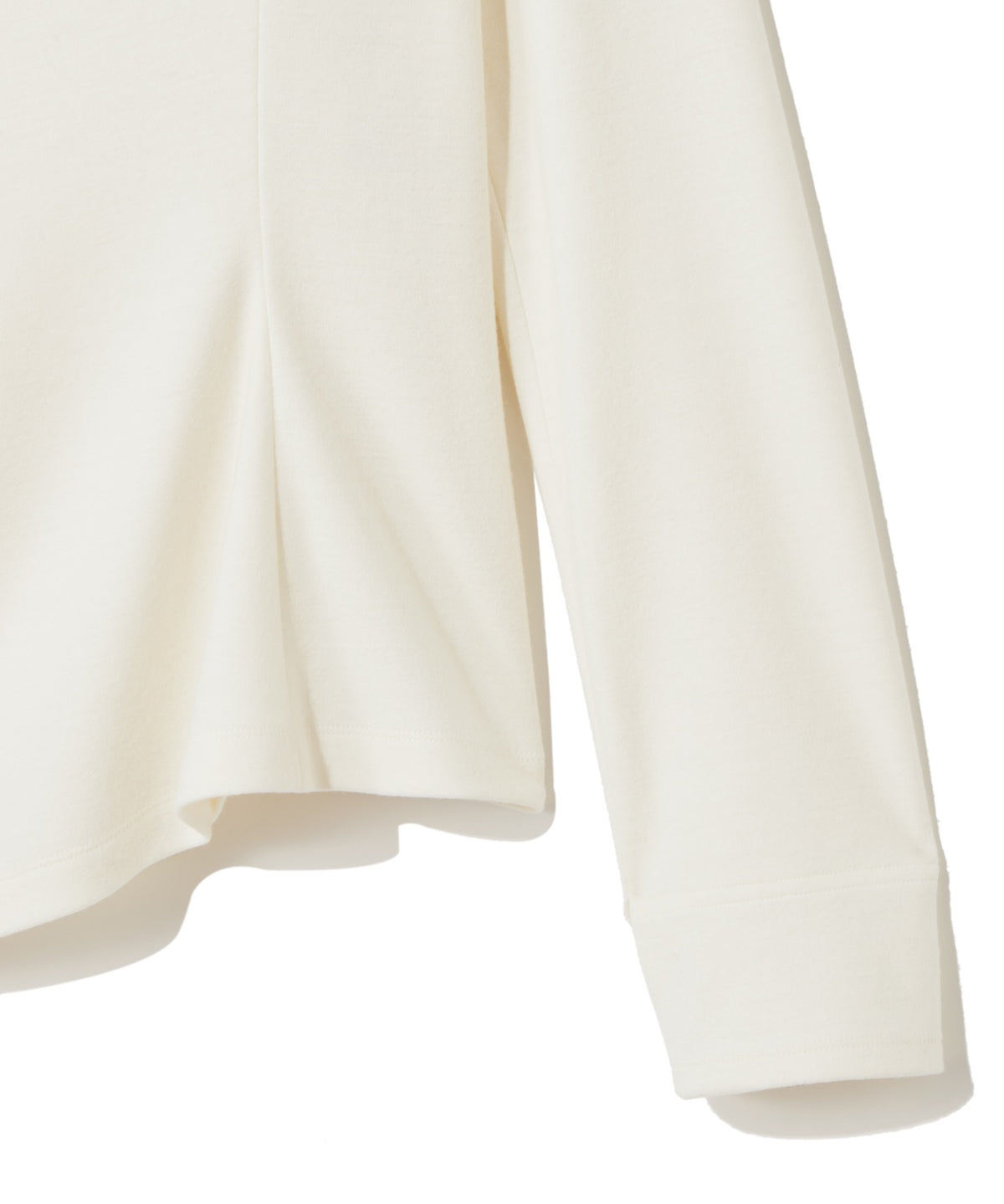 WOOL JERSEY / NUANCE DRAPED NECK JERSEY BLOUSE