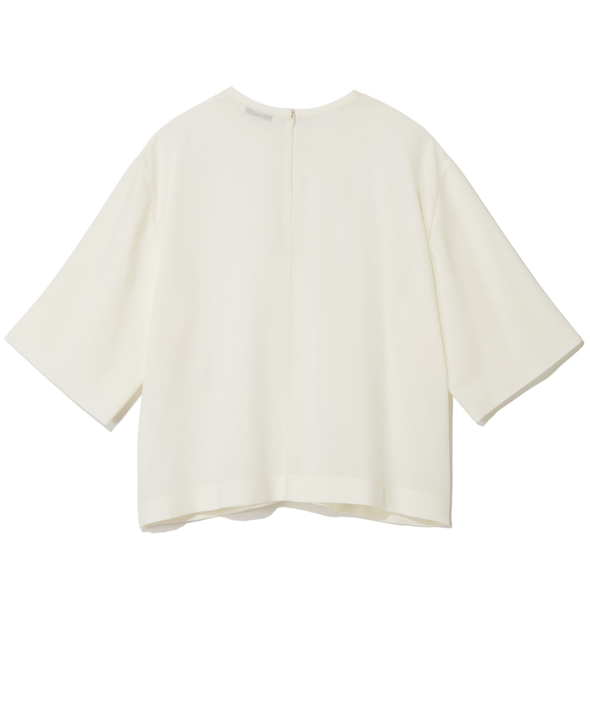 WOOL POLYESTER VOILE / DOUBLE LAYERED SLEEVE T-TOP