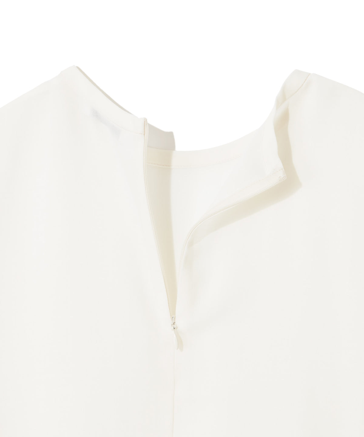 WOOL POLYESTER VOILE / DOUBLE LAYERED SLEEVE T-TOP