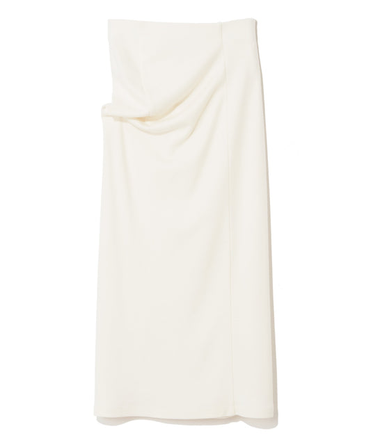 WOOL JERSEY / NUANCE DRAPED JERSEY SKIRT