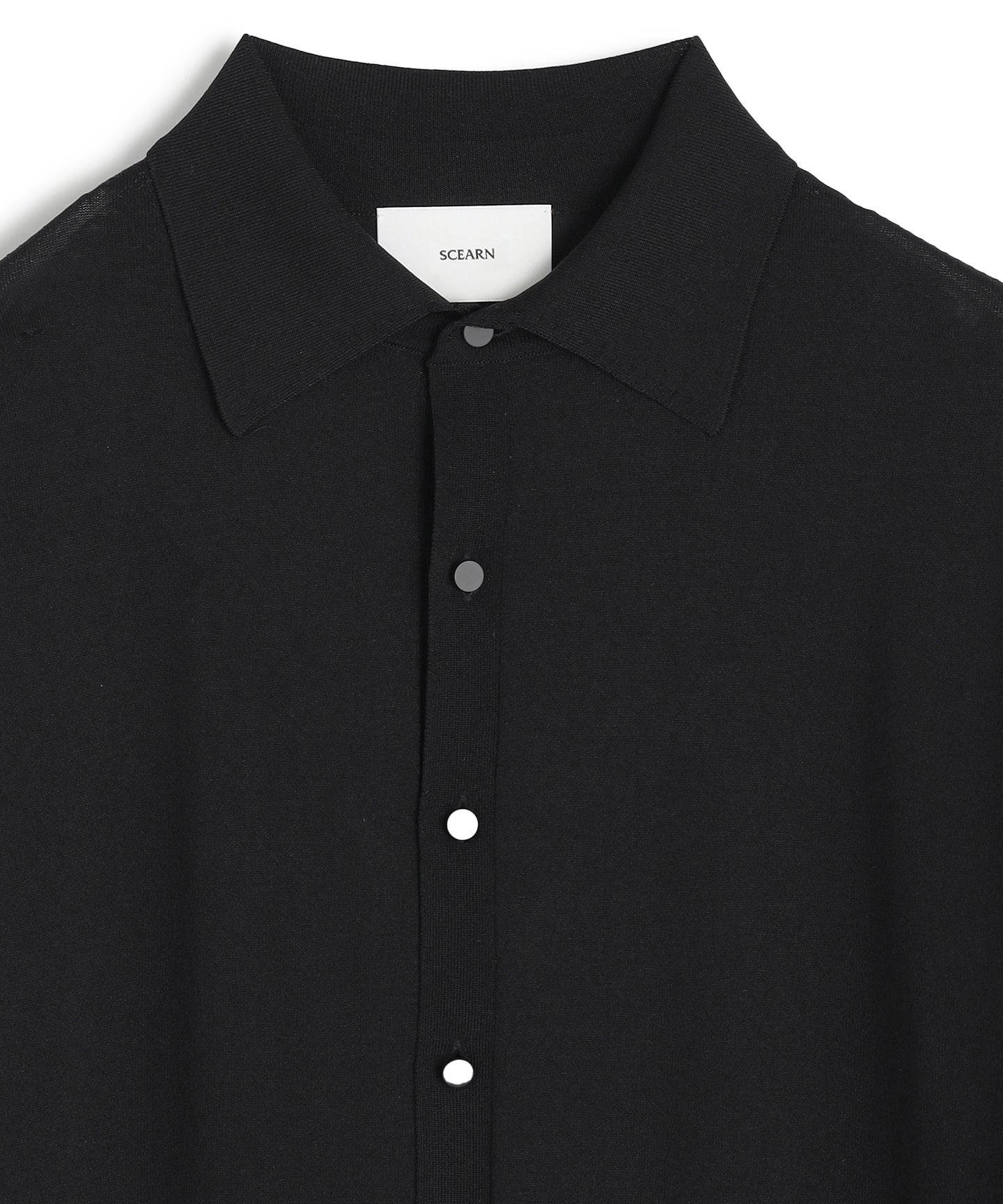 LUSTROUS SYNTHETIC KNIT / LONG SHIRT CARDIGAN