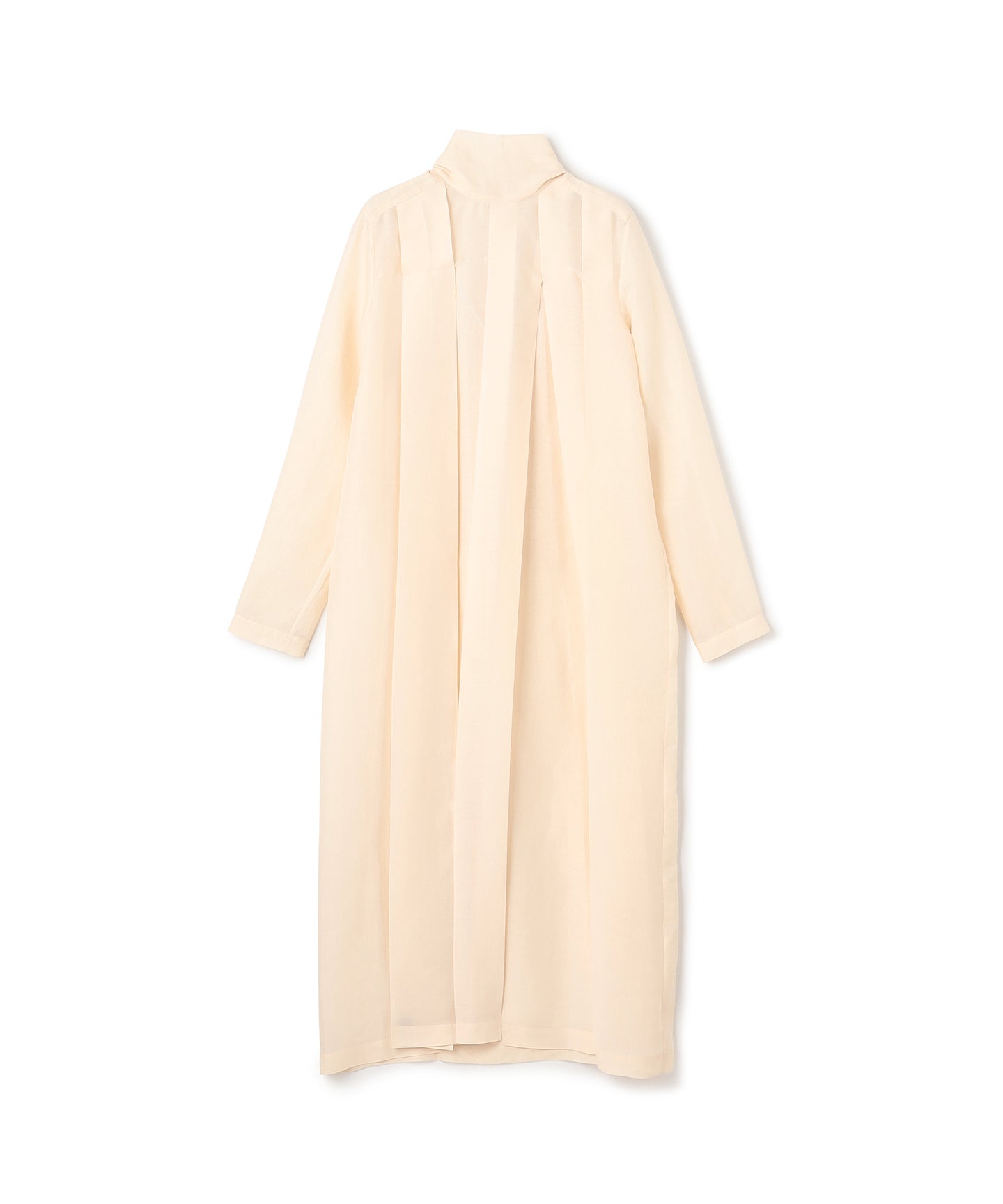 RAMIE SILK LAWN / PLEATED LONG DRESS