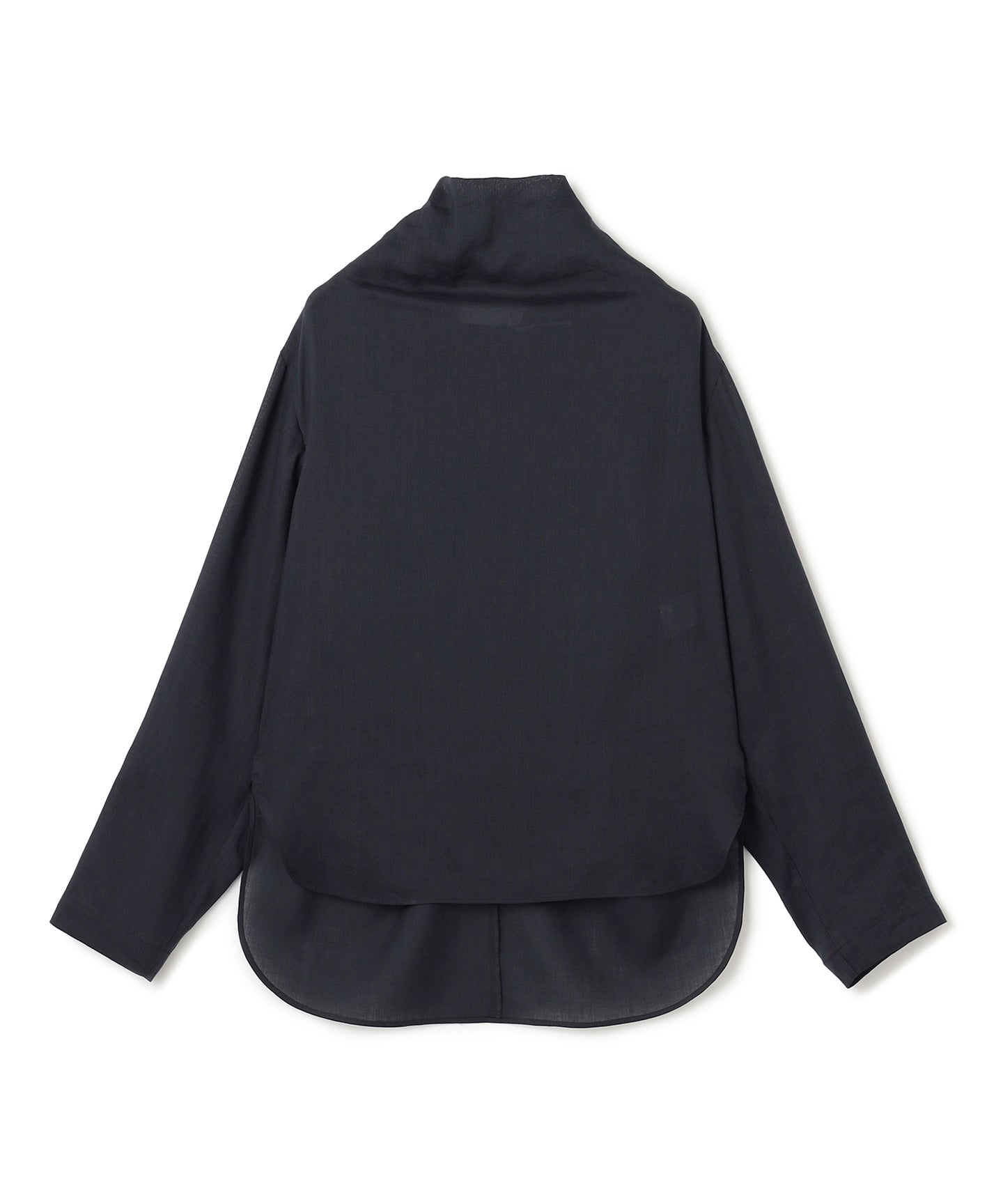 RAMIE SILK LAWN / DRAPEYNECK BLOUSE