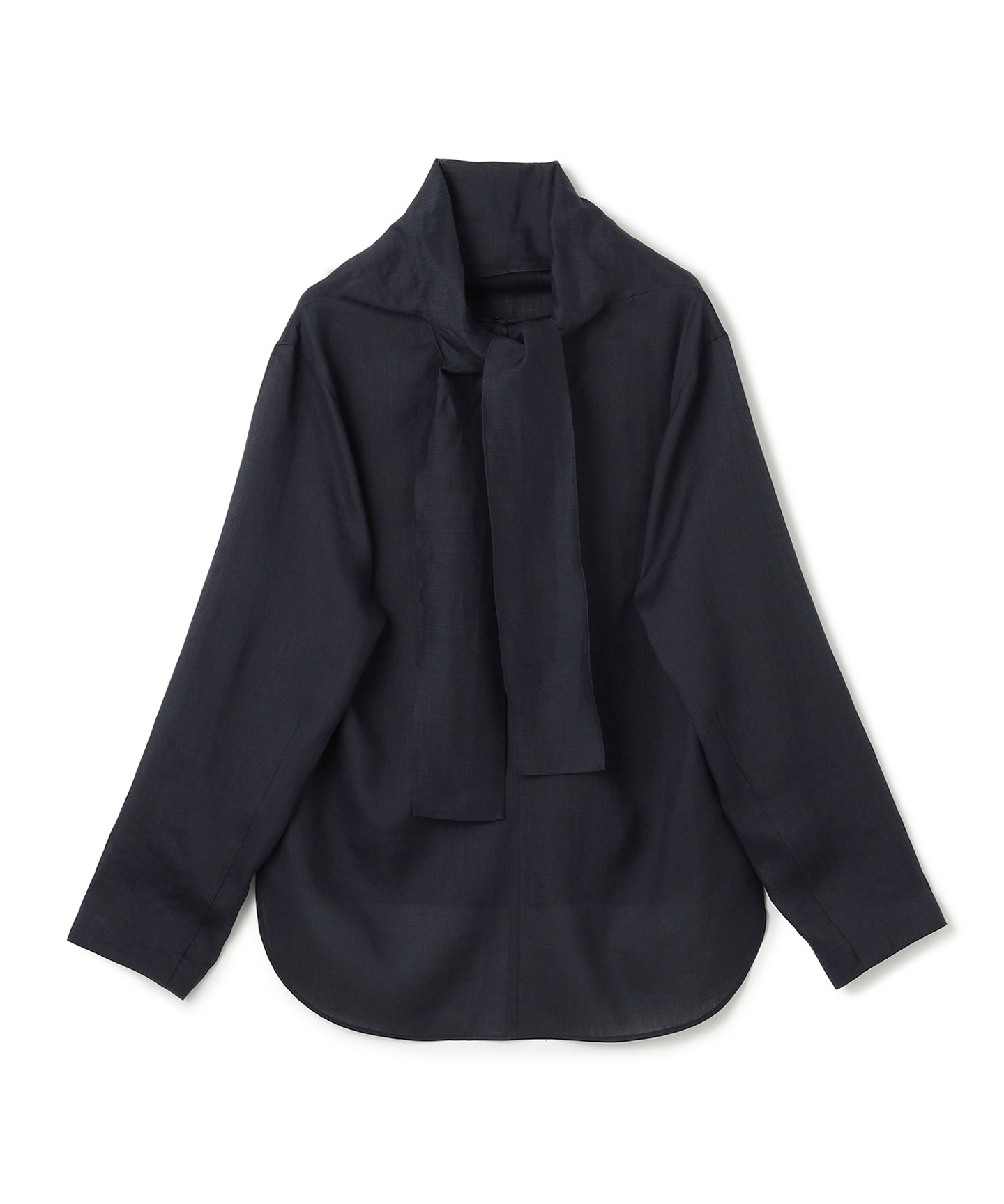 RAMIE SILK LAWN / DRAPEYNECK BLOUSE