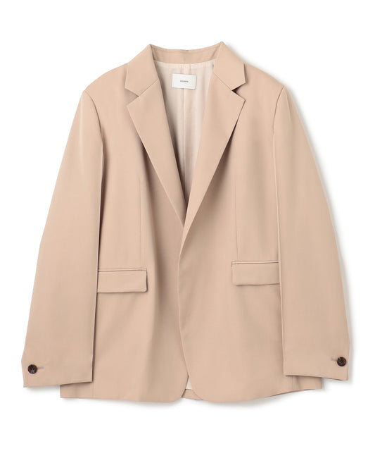 WOOL GABARDINE / PLEATED TAILORED JACKET