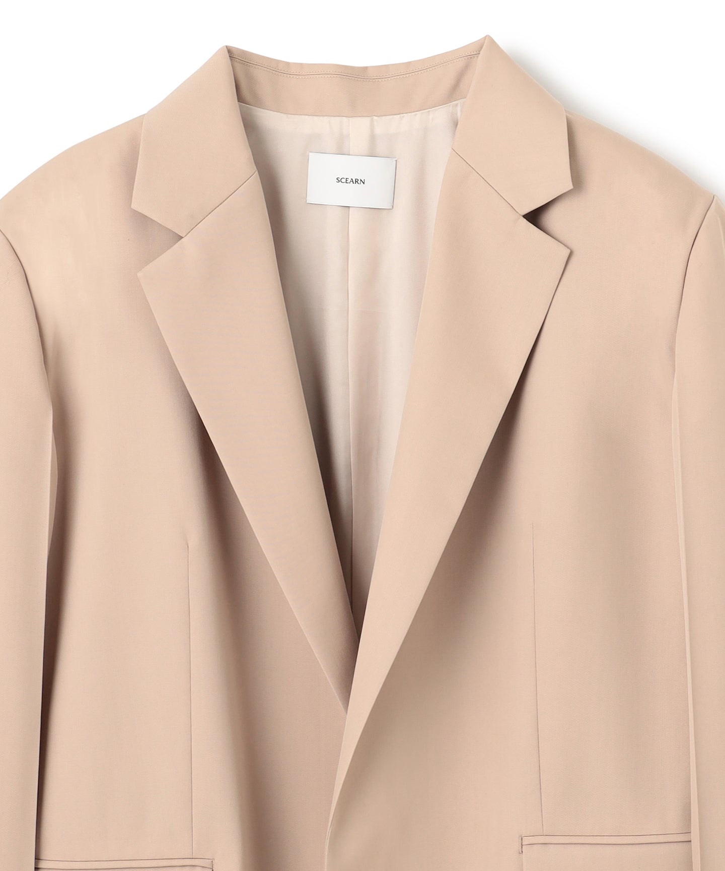 WOOL GABARDINE / PLEATED TAILORED JACKET