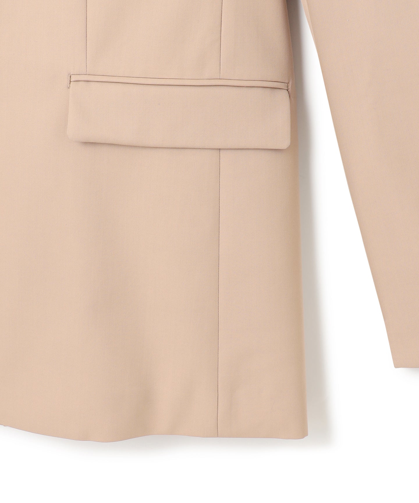 WOOL GABARDINE / PLEATED TAILORED JACKET